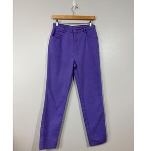 BRAXTON VTG 80's Stretch Jeans Women's Size 11 Purple High Rise Straight Casual